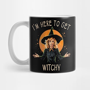Funny Wicca & Paganism - I'm Here To Get Witchy Mug